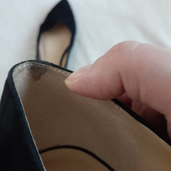 Franco Sarto Women's Size 9 Halissa Black Suede Pointed Toe Criss Cross Flats - Picture 12 of 12